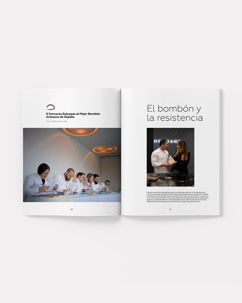Dulcypas Magazine 513 Recipe of the Best Artisan Bonbon of Spain 2025. High-end pastry magazine with exclusive pastry recipes.