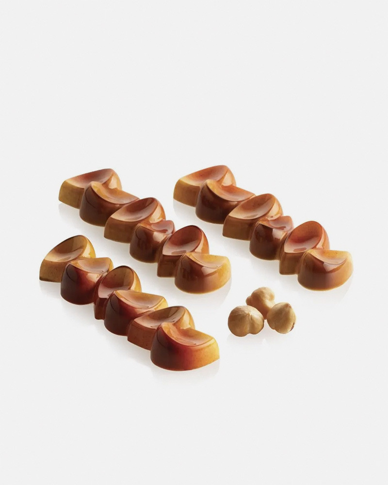 Mold Aurora - Florent Margaillan and Silikomart. Pastry Mold for pralines, snack bars and chocolate bars