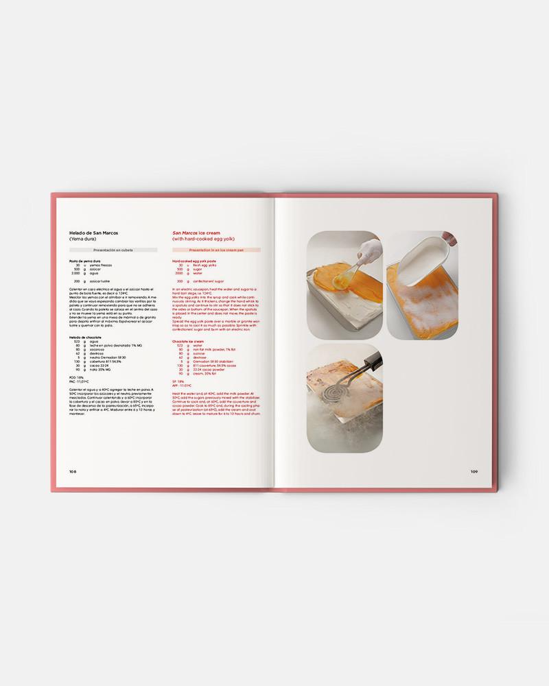 MÁS book by Mario Masiá. Artisan toppings and marble decoration for the ice cream
