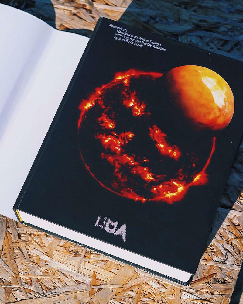 Pralinarium book by Andrey Dubovik. It is a handbook on praline design with augmented reality tutorials