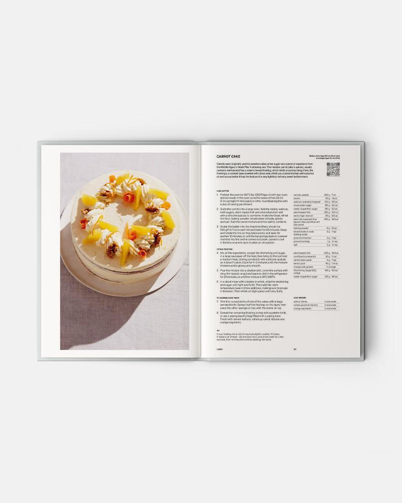 A New Way to Bake book. Re-imagined Recipes for Plant-based Cakes, Bakes and Desserts. Vegan book by pastry chef Philip Khoury